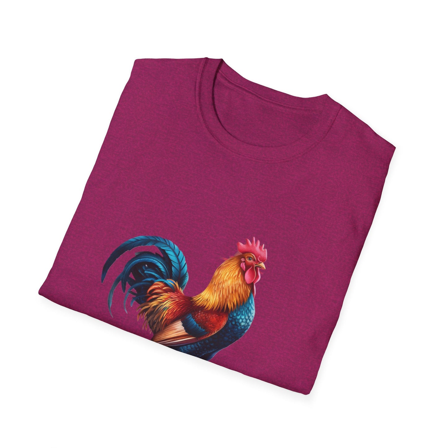 Colorful Rooster Unisex Softstyle T-Shirt - Farmhouse Chic Apparel