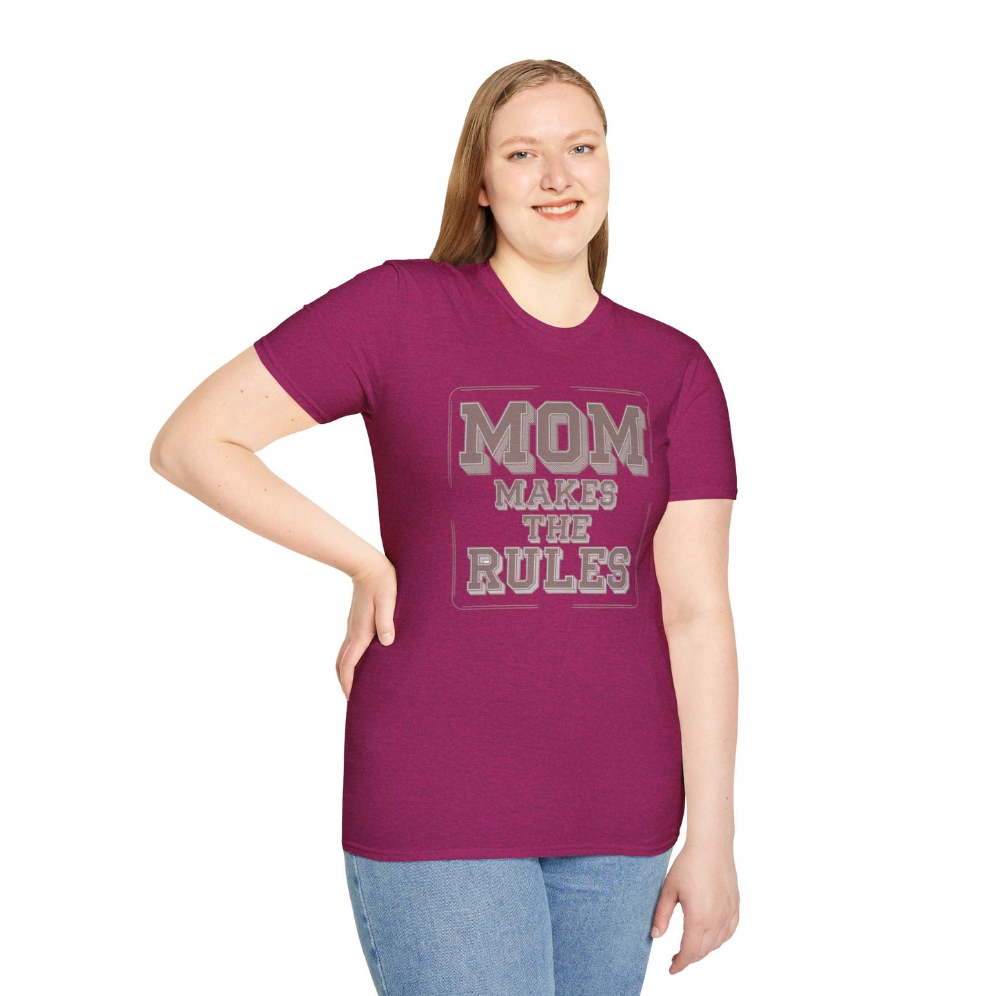 Mom Makes the Rules T-Shirt | Funny Mother's Day Gift, Family Reunion Apparel, Casual Everyday Wear, Unisex Tee, Gift for Mom