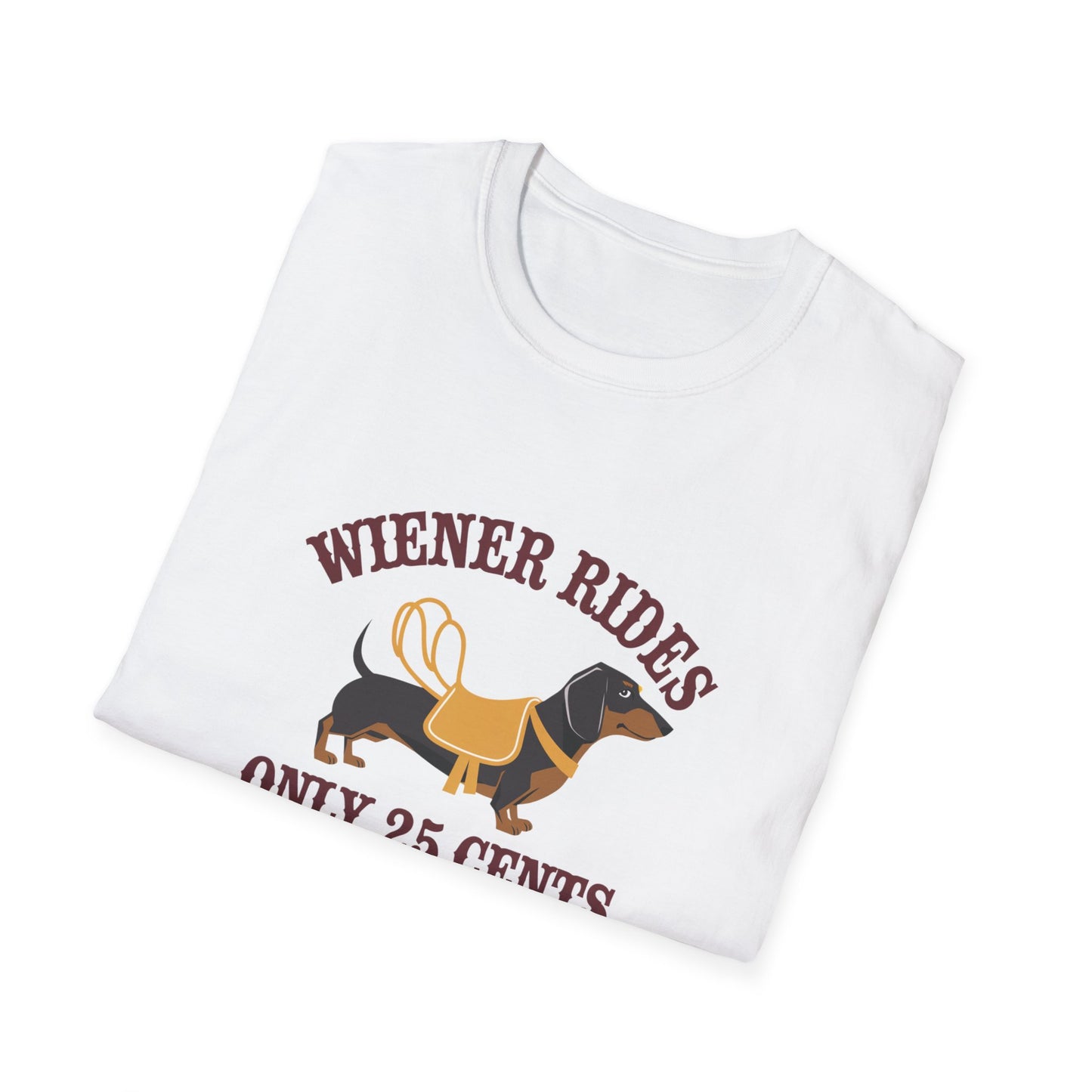 Humorous Wiener Rides Unisex T-Shirt - Fun Gift for Dog Lovers