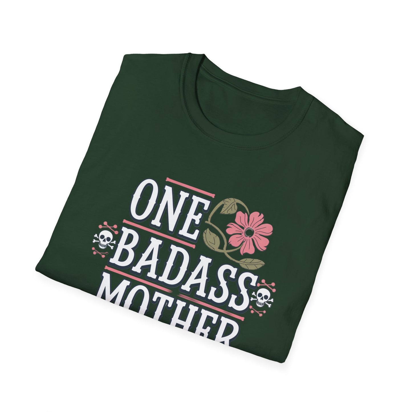 One Badass Mother Unisex Softstyle T-Shirt, Mother's Day Gift, Funny Mom Tee, Casual Wear, Mom Humor Shirt, Gift for Mom