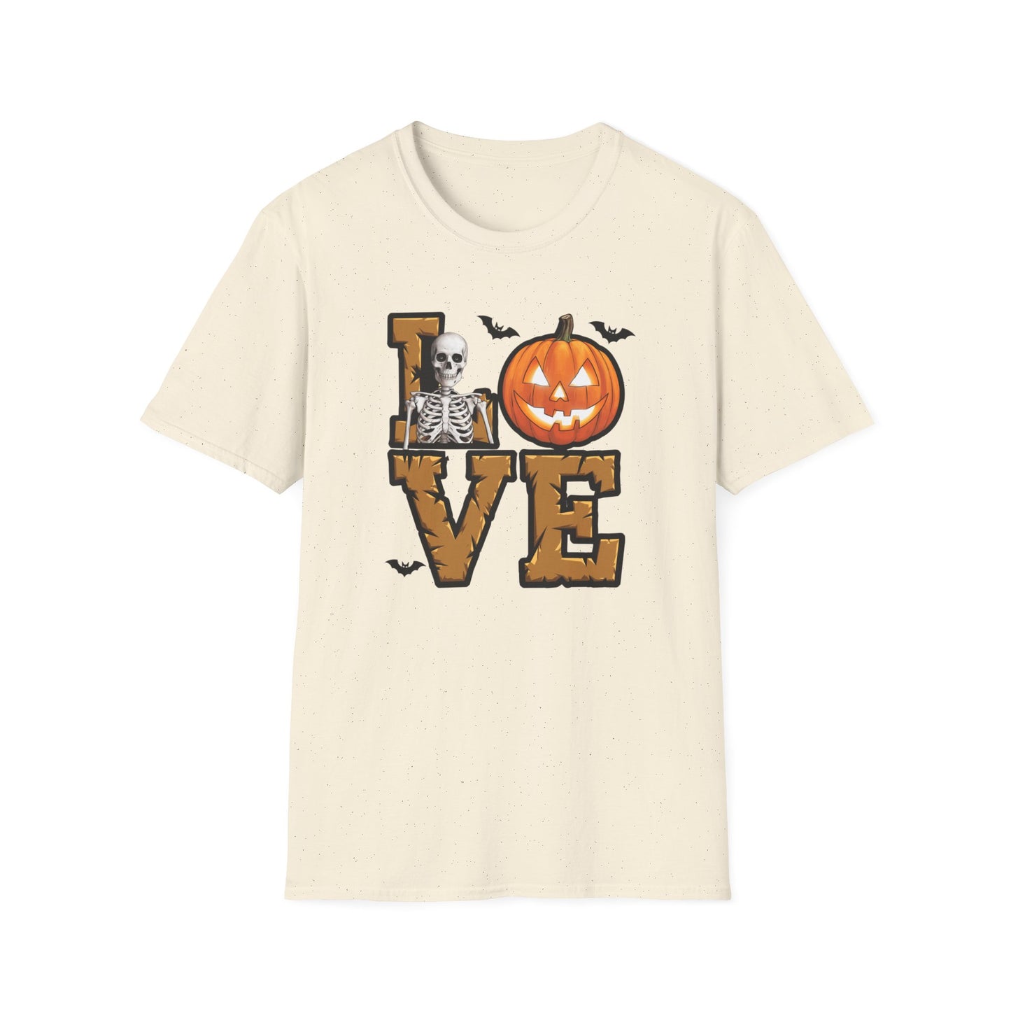 Halloween Skeleton Love T-Shirt, Spooky Graphic Tee, Unisex Fall Apparel, Halloween Costume, Trick or Treat Shirt