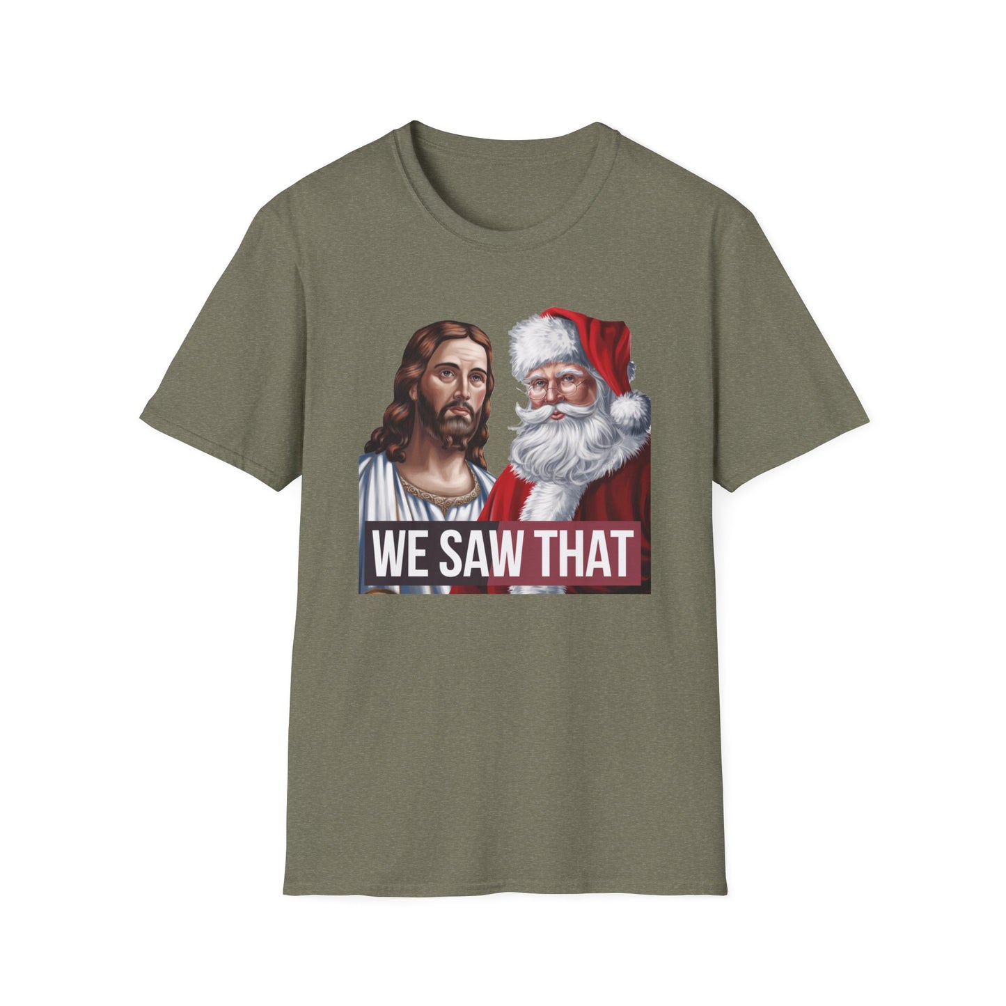 Humorous Holiday Tee - We Saw That, Funny Christmas T-Shirt, Unisex Softstyle Shirt, Gift for Him/Her, Xmas Celebration Apparel