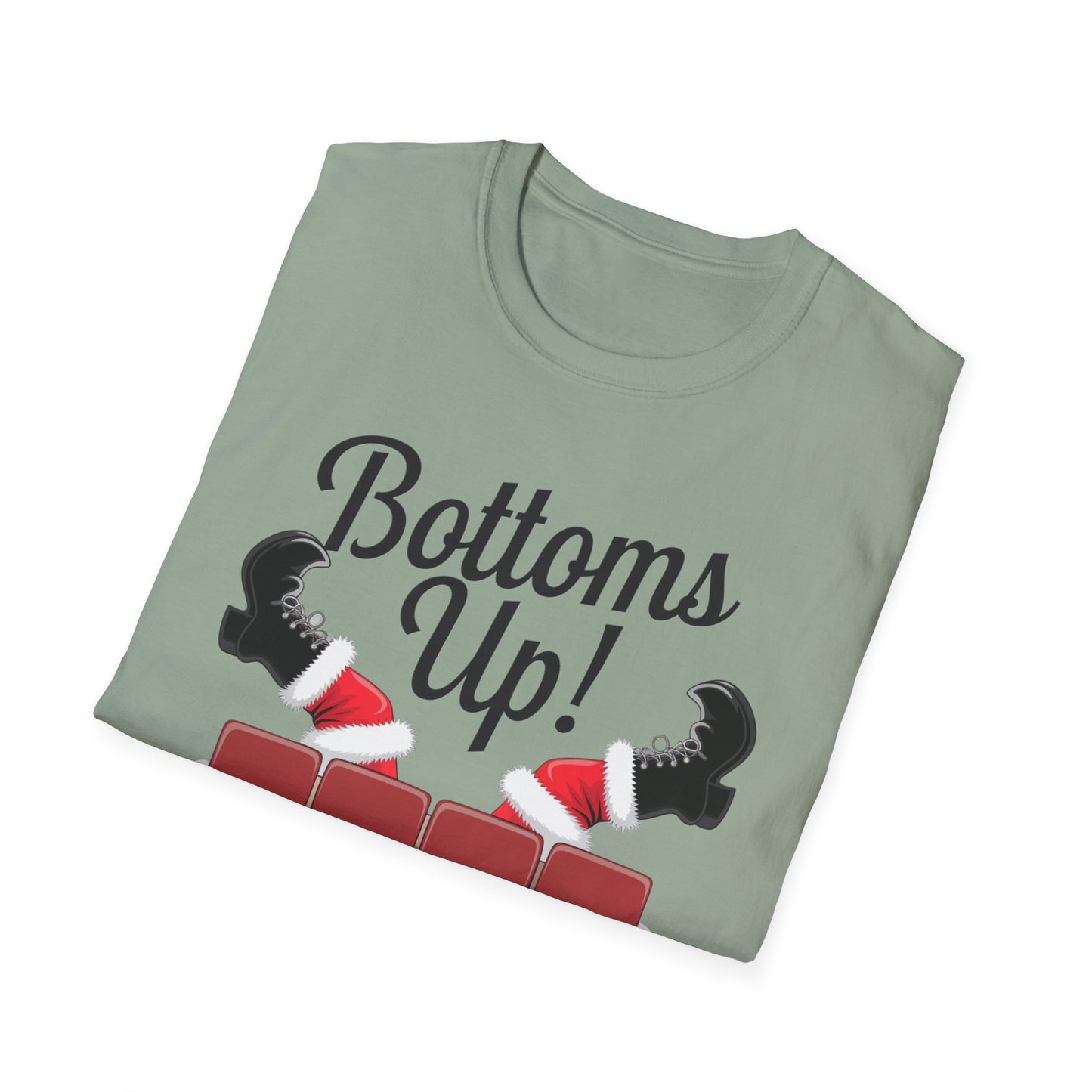 Playful Bottoms Up Unisex T-Shirt, Funny Shirt, Gift for Friends, Casual Wear, Party Apparel, Humor Tee