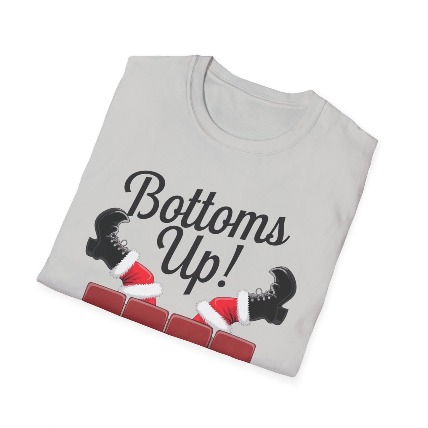 Playful Bottoms Up Unisex T-Shirt, Funny Shirt, Gift for Friends, Casual Wear, Party Apparel, Humor Tee