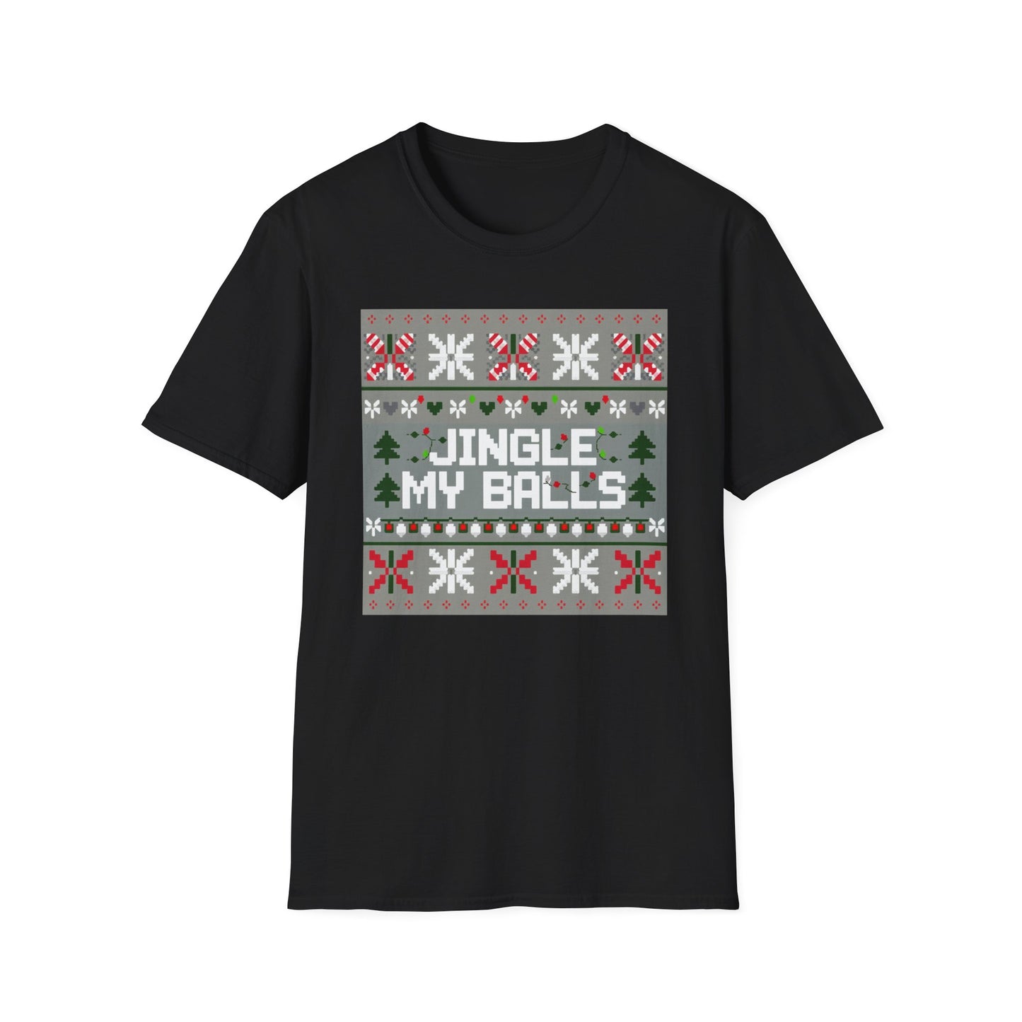 Funny Holiday T-Shirt, Jingle My Balls Tee, Christmas Apparel, Gift for Him, Funny Xmas Outfit, Unisex Softstyle Shirt