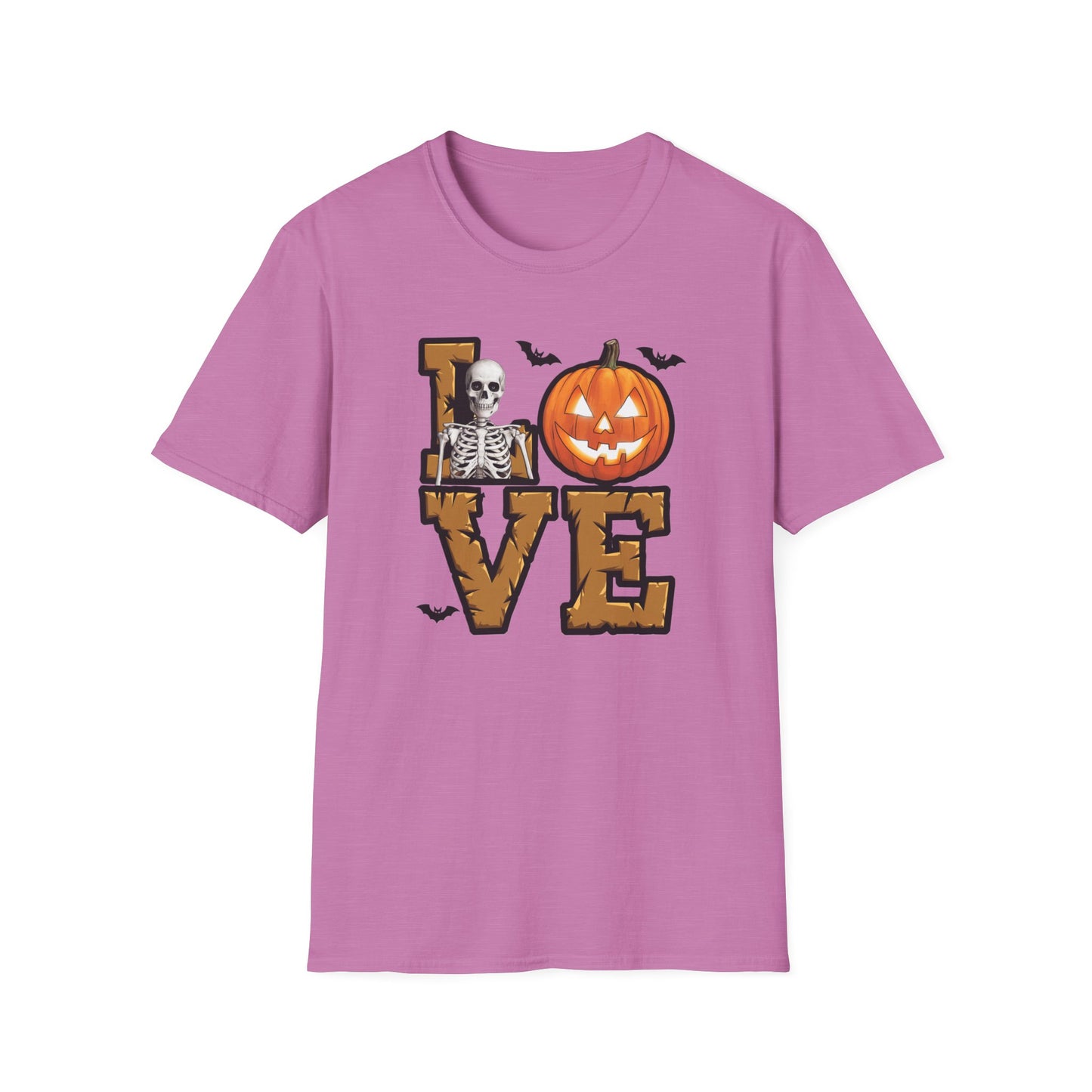 Halloween Skeleton Love T-Shirt, Spooky Graphic Tee, Unisex Fall Apparel, Halloween Costume, Trick or Treat Shirt