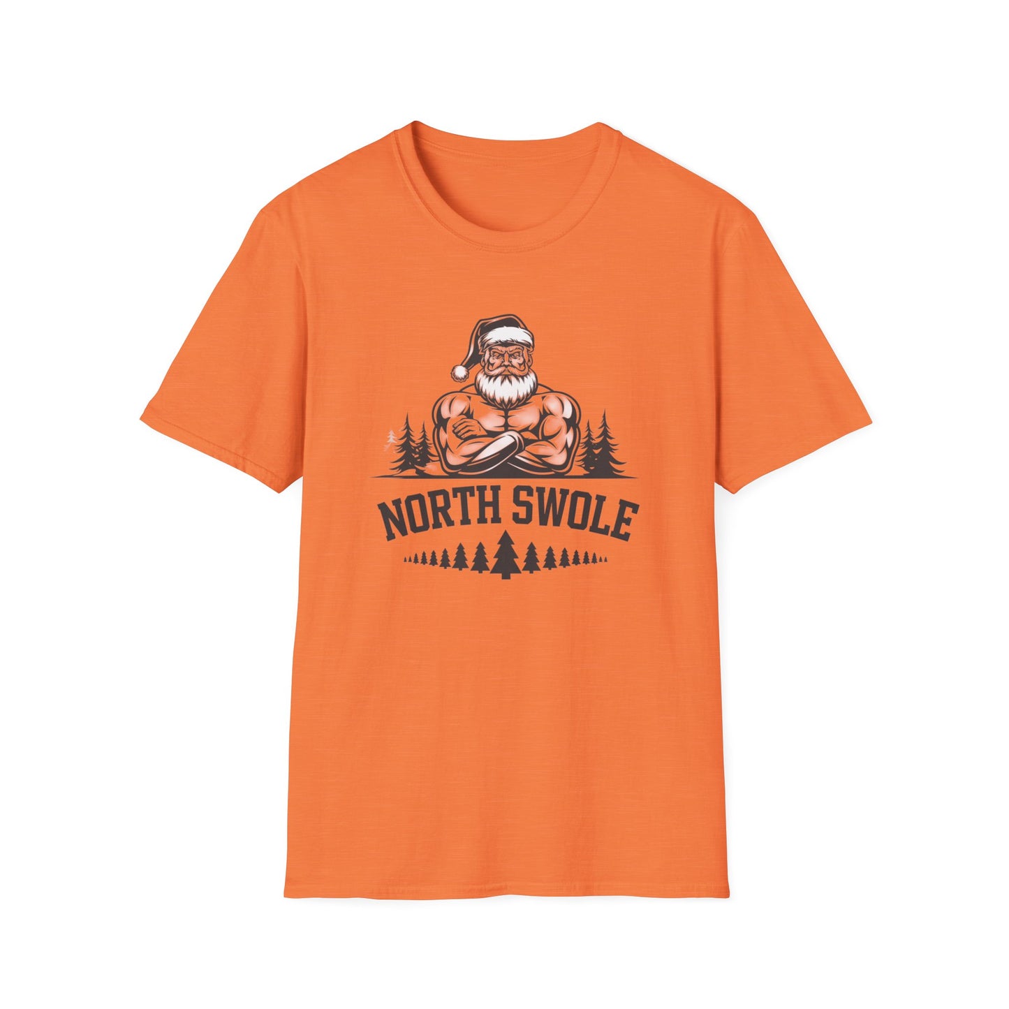 North Swole Santa T-Shirt, Funny Christmas Tee, Gym Gifts for Him, Unisex Holiday Apparel, Fitness Lover's Gift