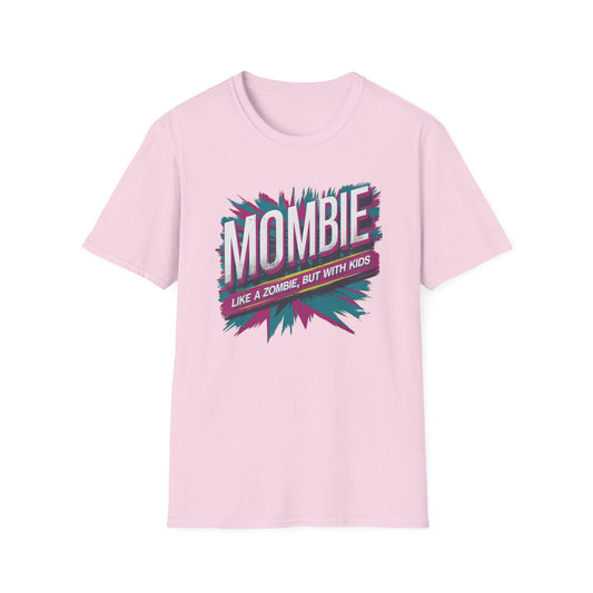 Mombie T-Shirt - Funny Parenting Gift, Unisex Softstyle Tee, Perfect for Moms, Halloween, Gift for New Moms, Casual Wear