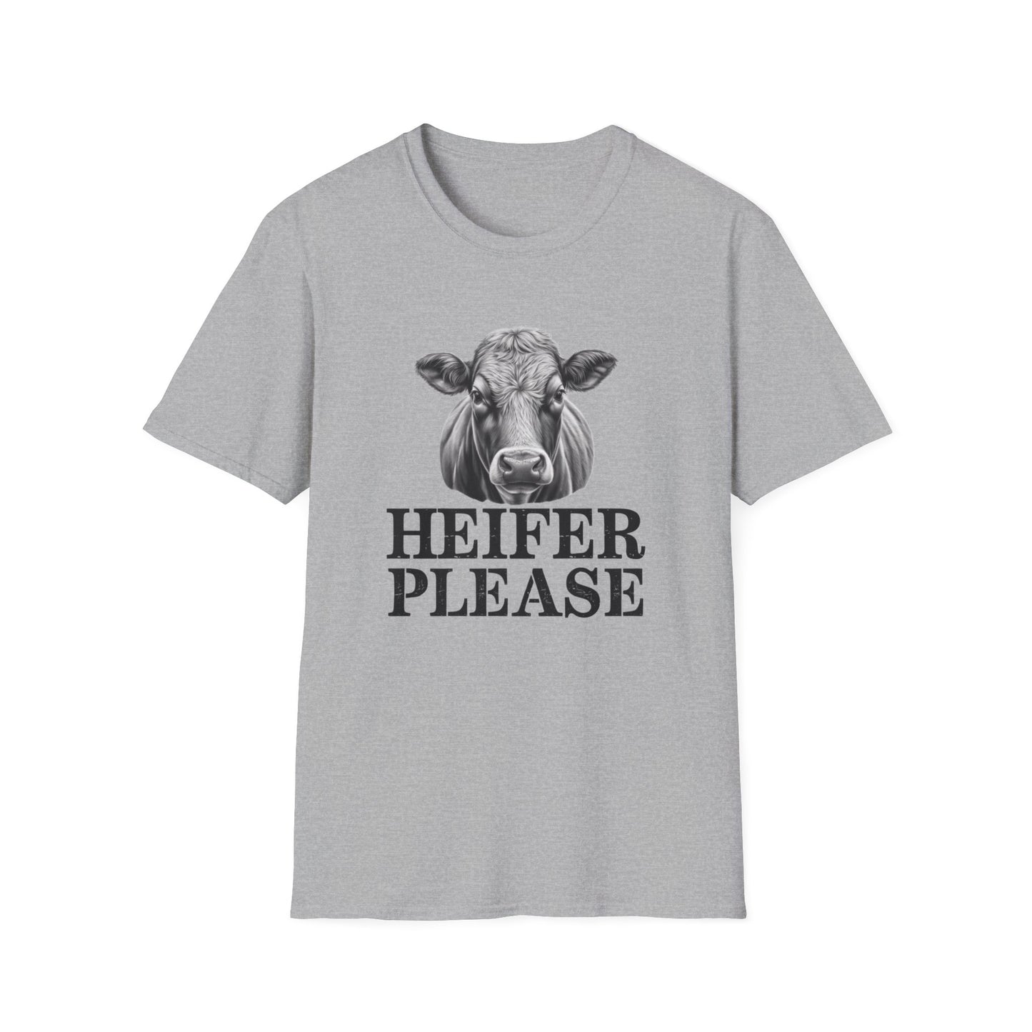 Heifer Please Unisex Softstyle T-Shirt - Fun Farm Animal Tee for Animal Lovers