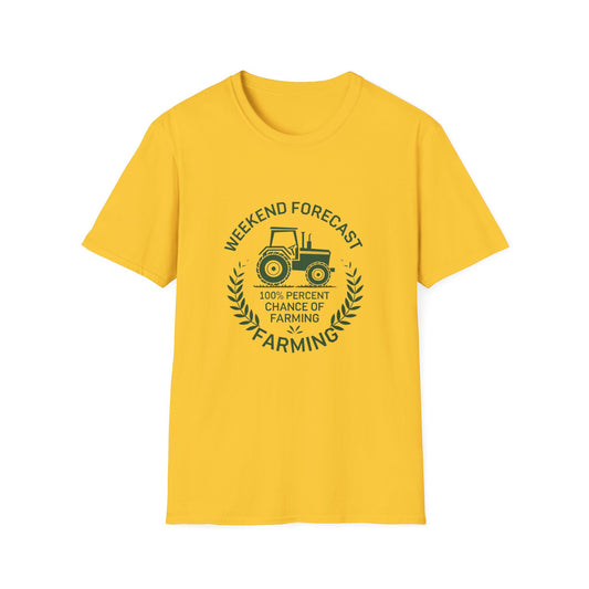 Weekend Forecast Farming Unisex Softstyle T-Shirt
