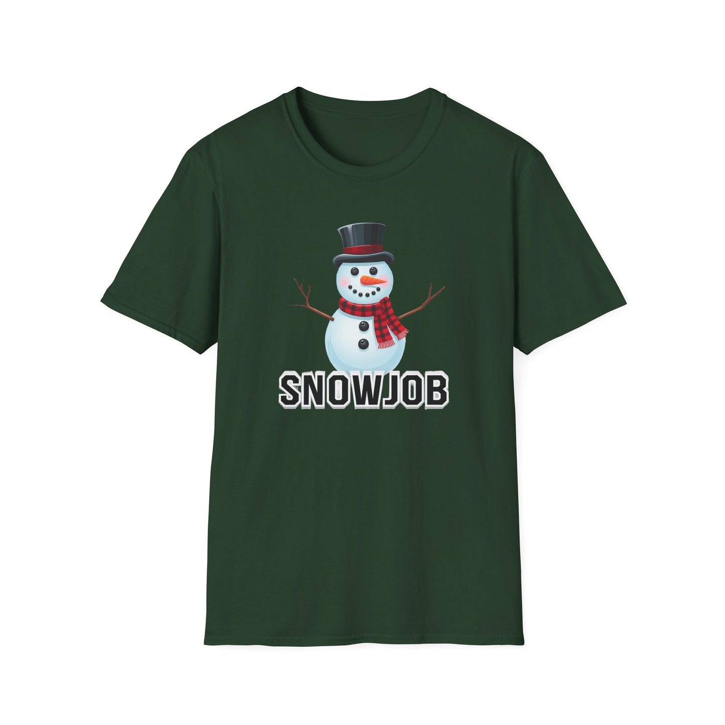 Funny Holiday Unisex T-Shirt, Winter Humor Tee, Christmas Gift, Snowman Design, Snowjob Shirt, Seasonal Apparel