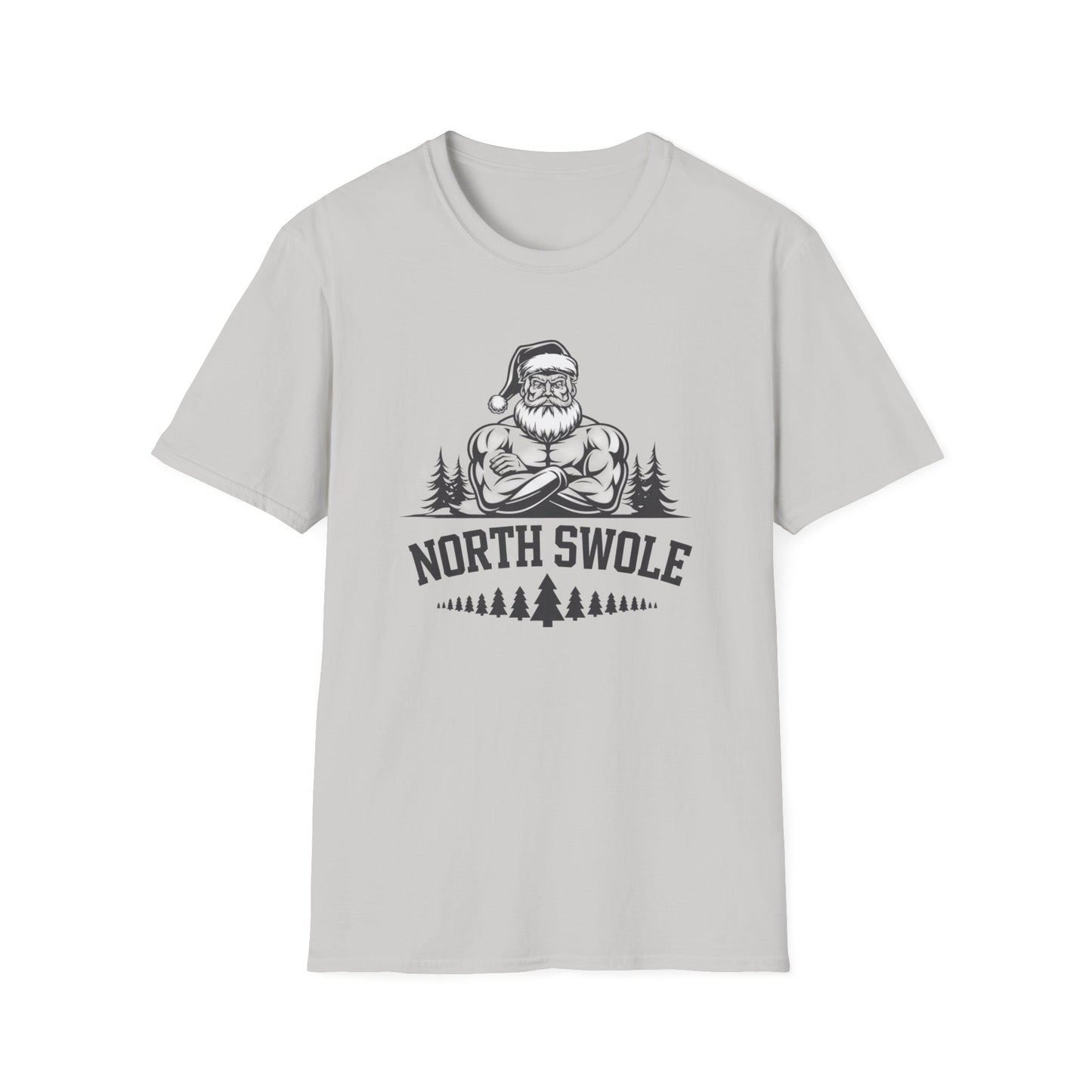 North Swole Santa T-Shirt, Funny Christmas Tee, Gym Gifts for Him, Unisex Holiday Apparel, Fitness Lover's Gift