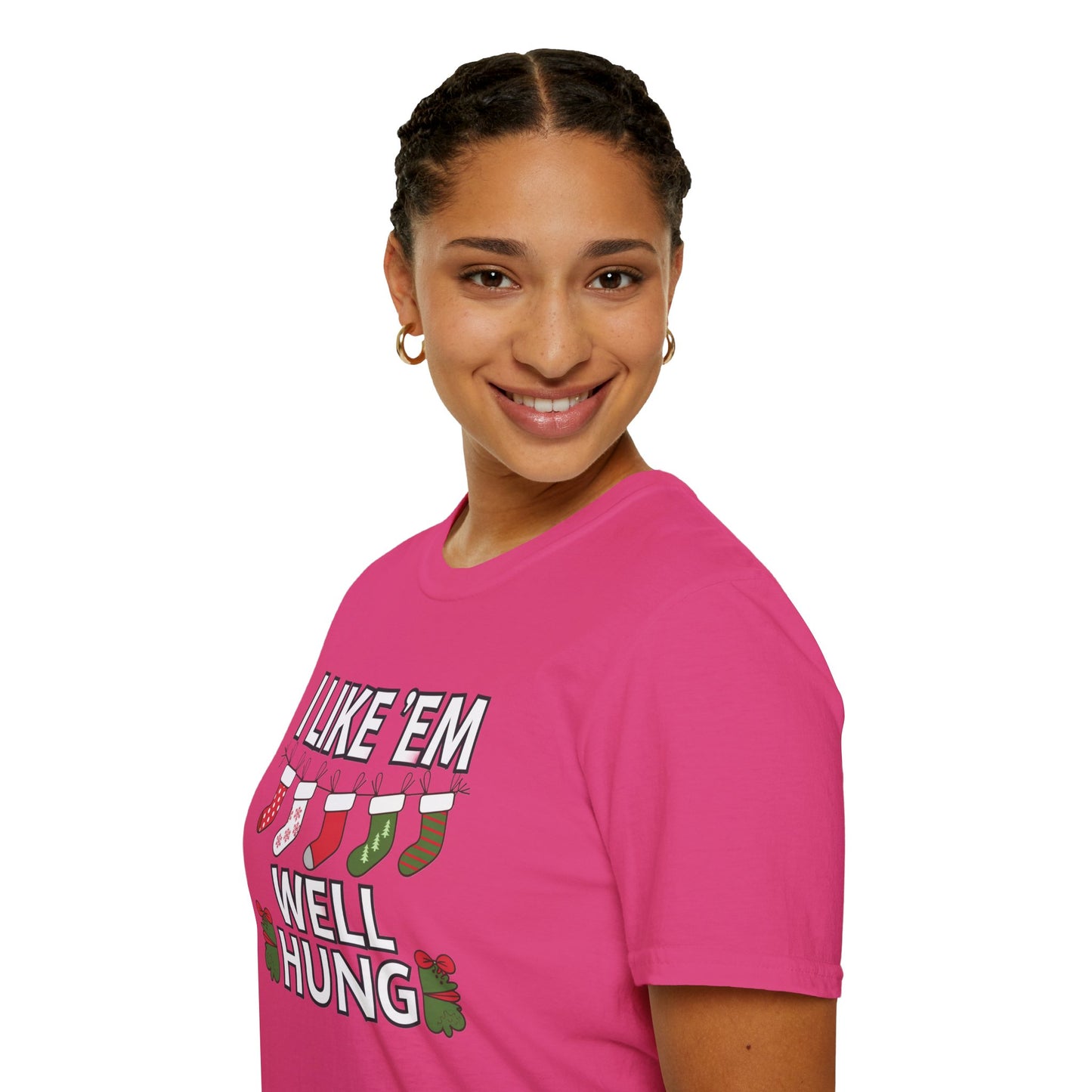 Funny Holiday T-Shirt, I Like 'Em Well Hung Shirt, Christmas Gift, Unisex Tee, Casual Wear, Humor Tee