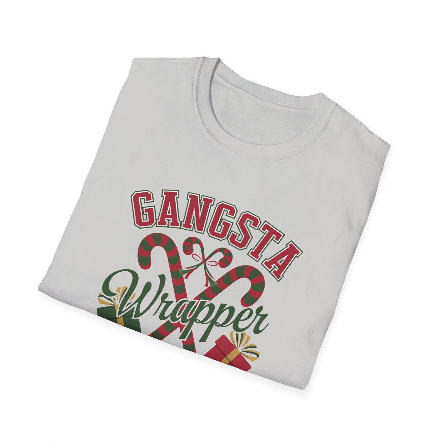 Gangsta Wrapper Unisex T-Shirt, Funny Holiday Shirt, Christmas Apparel, Gift for Him/Her, December Party Outfit, Trendy Holiday Tee
