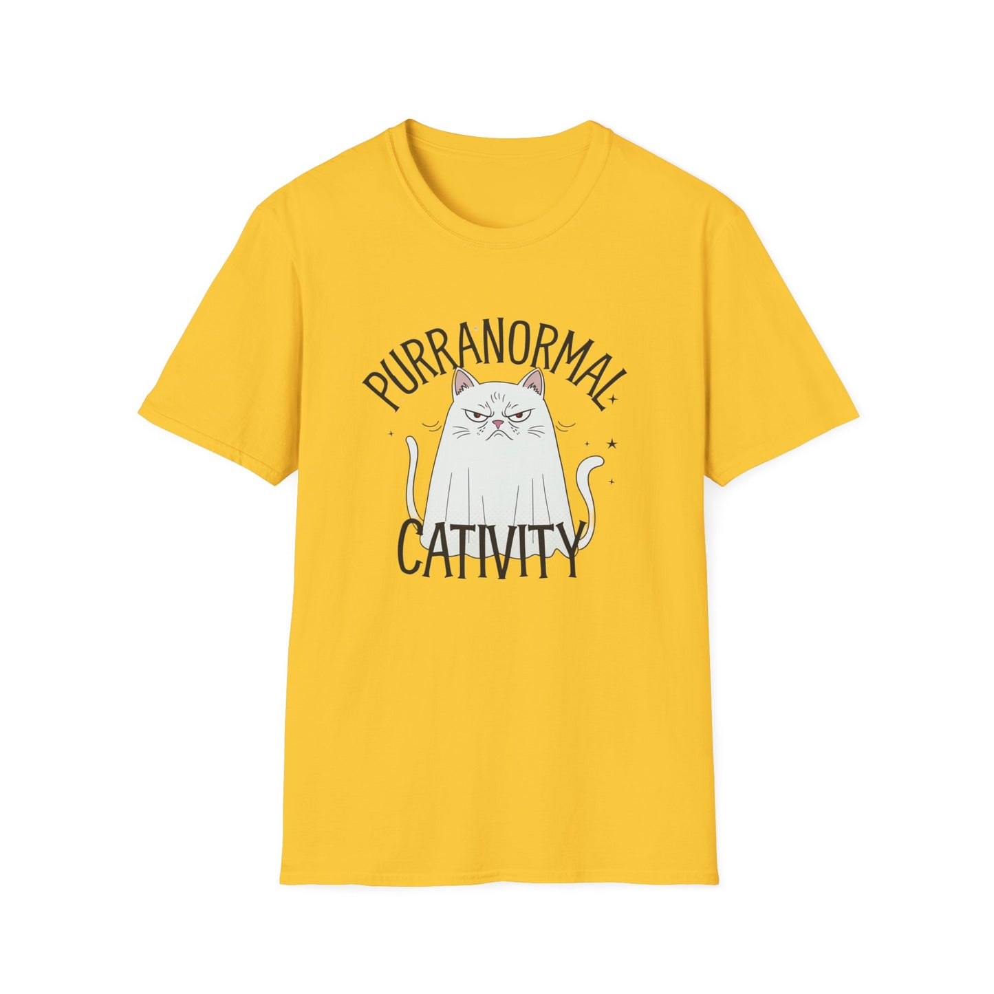 Funny Cat Tee - Purranormal Cativity T-Shirt for Cat Lovers, Gift for Pet Owners, Halloween Tee, Cozy Unisex Shirt, Cat Lover Apparel