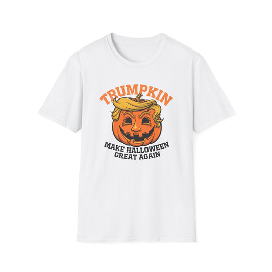 Halloween Trumpkin T-Shirt - Unisex Softstyle Tee for Fall Festivities, Party Attire, Gag Gift, Trick or Treat, Spooky Season
