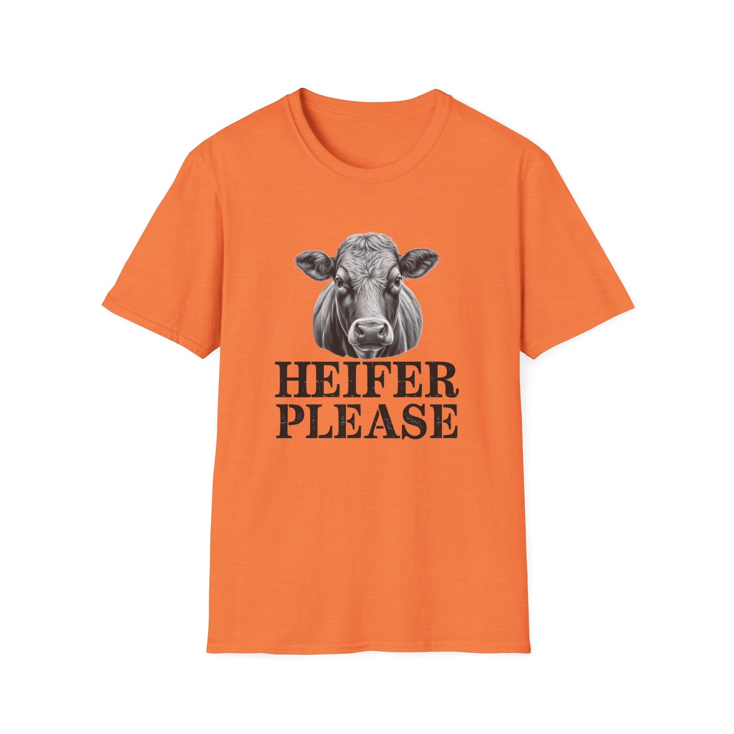 Heifer Please Unisex Softstyle T-Shirt - Fun Farm Animal Tee for Animal Lovers