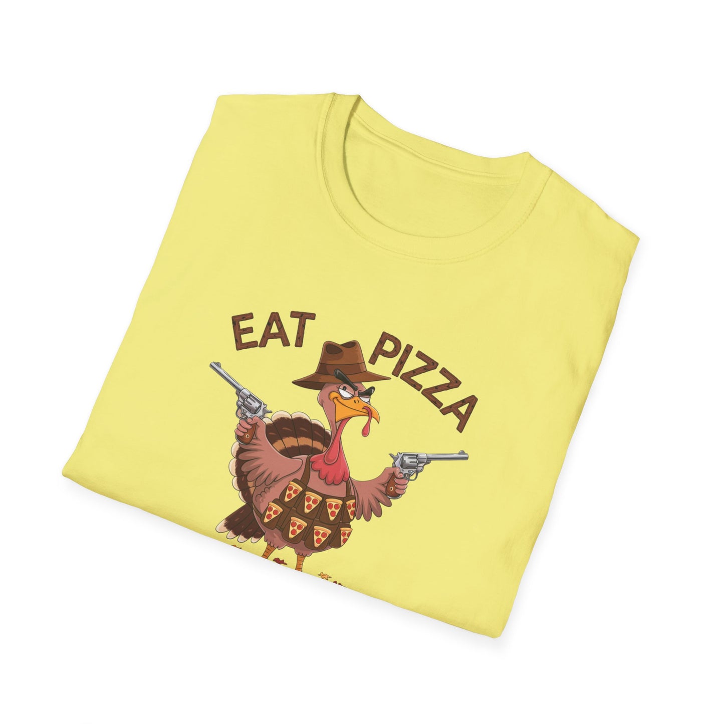 Funny Turkey Pizza Unisex T-Shirt - Perfect for Thanksgiving & Pizza Lovers