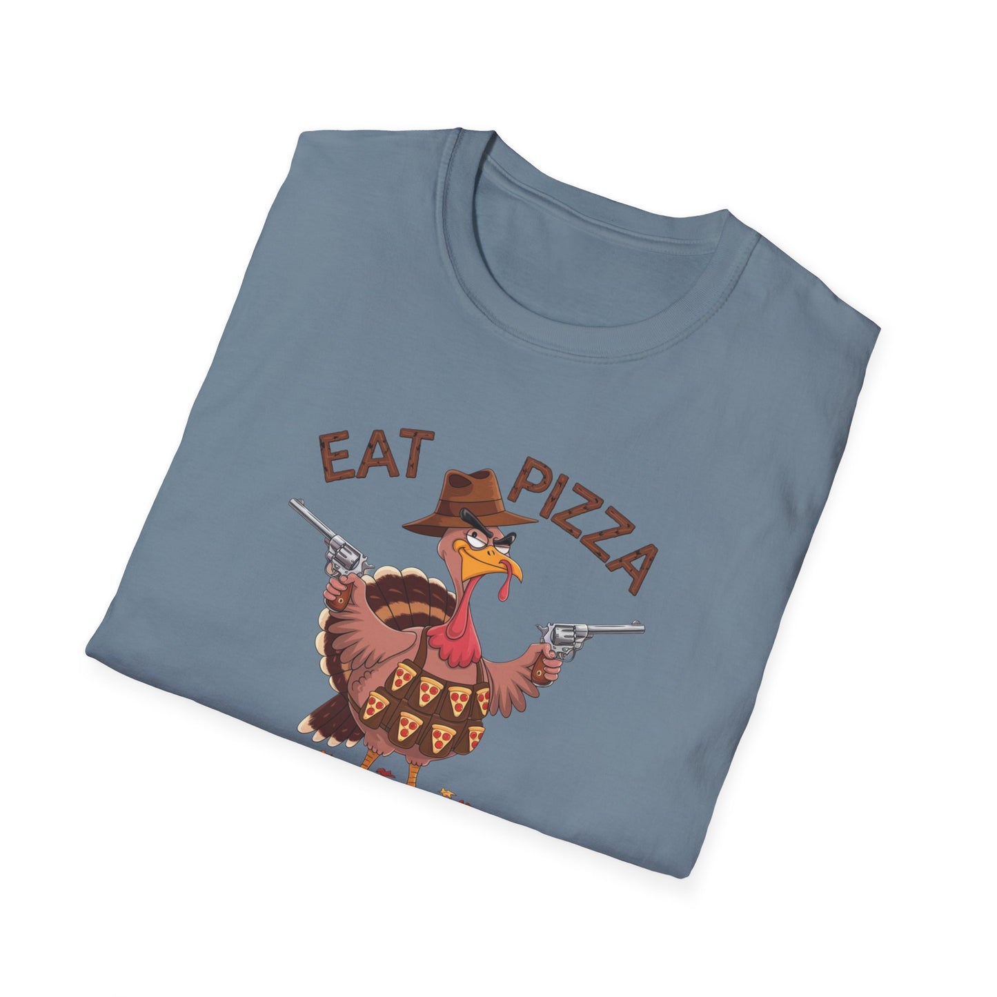 Funny Turkey Pizza Unisex T-Shirt - Perfect for Thanksgiving & Pizza Lovers