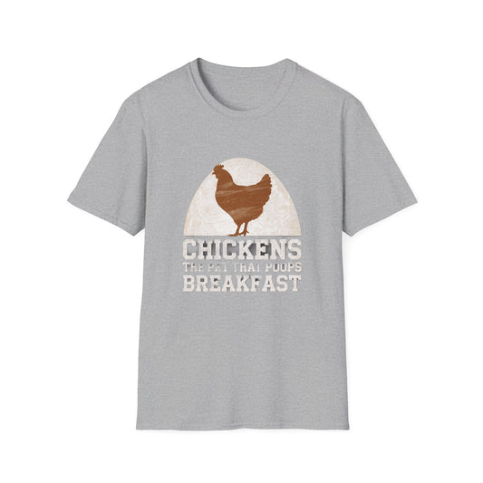 Chickens Breakfast Unisex Softstyle T-Shirt - Fun Farmhouse Tee for Animal Lovers