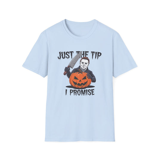 Funny Halloween T-Shirt, Unisex Graphic Tee, Halloween Costume, Pumpkin Carving Shirt, Trick or Treat Apparel, Just the Tip Design