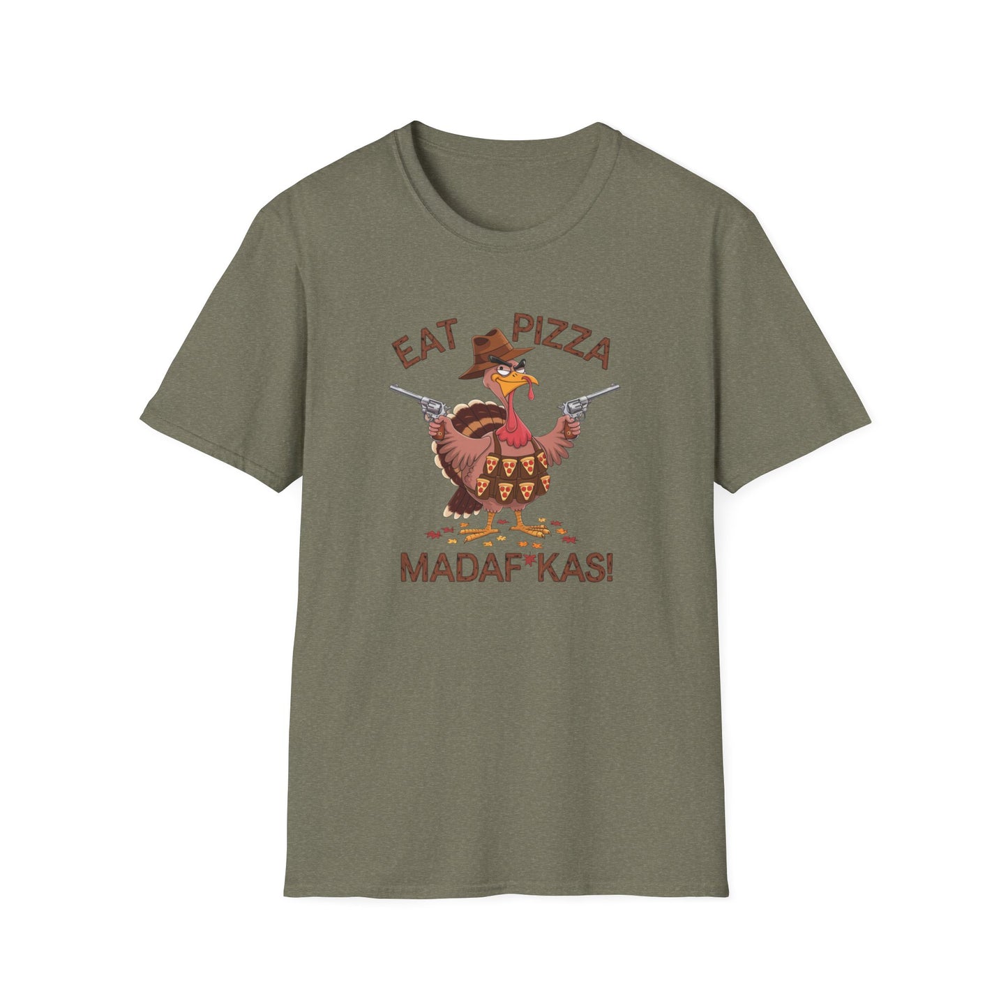 Funny Turkey Pizza Unisex T-Shirt - Perfect for Thanksgiving & Pizza Lovers