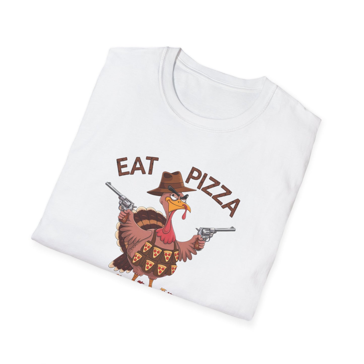 Funny Turkey Pizza Unisex T-Shirt - Perfect for Thanksgiving & Pizza Lovers