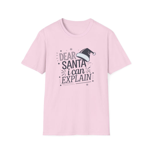 Santa Explanation Tee, Funny Christmas T-Shirt, Holiday Gift for Adults, Unisex Graphic Tee, Seasonal Humor Apparel