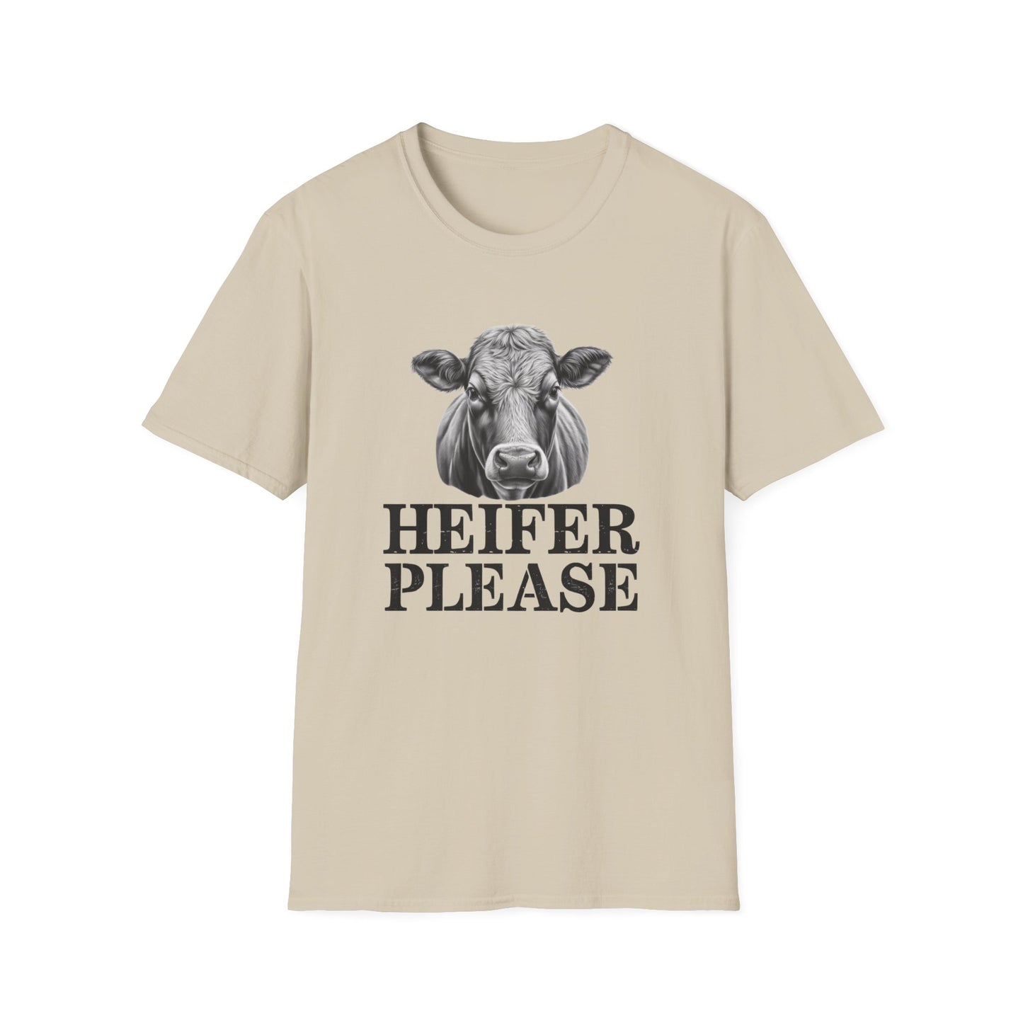Heifer Please Unisex Softstyle T-Shirt - Fun Farm Animal Tee for Animal Lovers