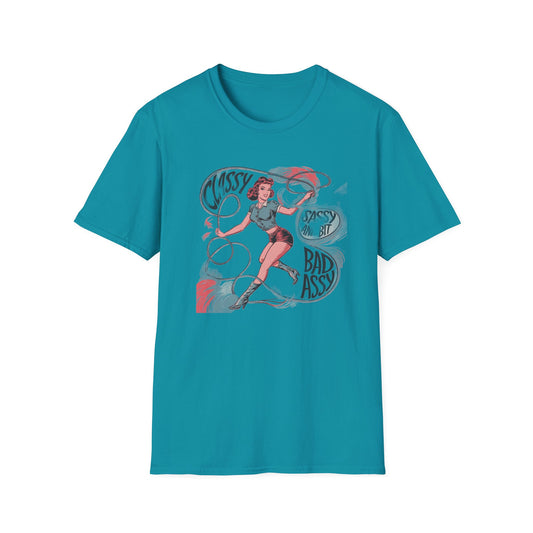Classy & Badass Unisex T-Shirt, Vintage Chic Tee, Gift for Her, Empowerment Shirt, Casual Wear, Birthday Gift, Feminist Apparel