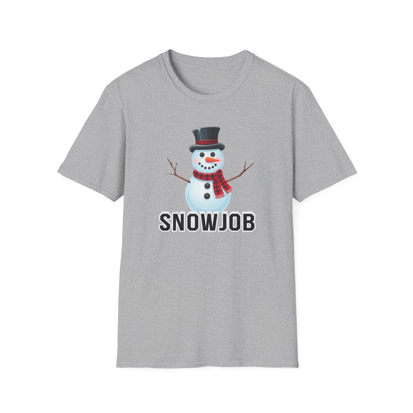 Funny Holiday Unisex T-Shirt, Winter Humor Tee, Christmas Gift, Snowman Design, Snowjob Shirt, Seasonal Apparel