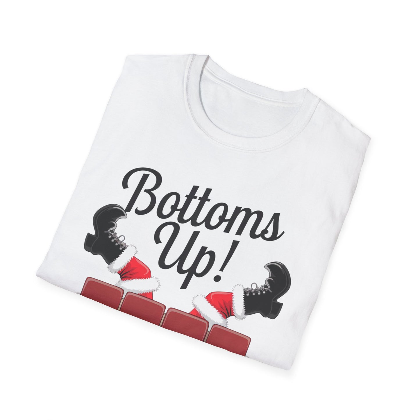 Playful Bottoms Up Unisex T-Shirt, Funny Shirt, Gift for Friends, Casual Wear, Party Apparel, Humor Tee