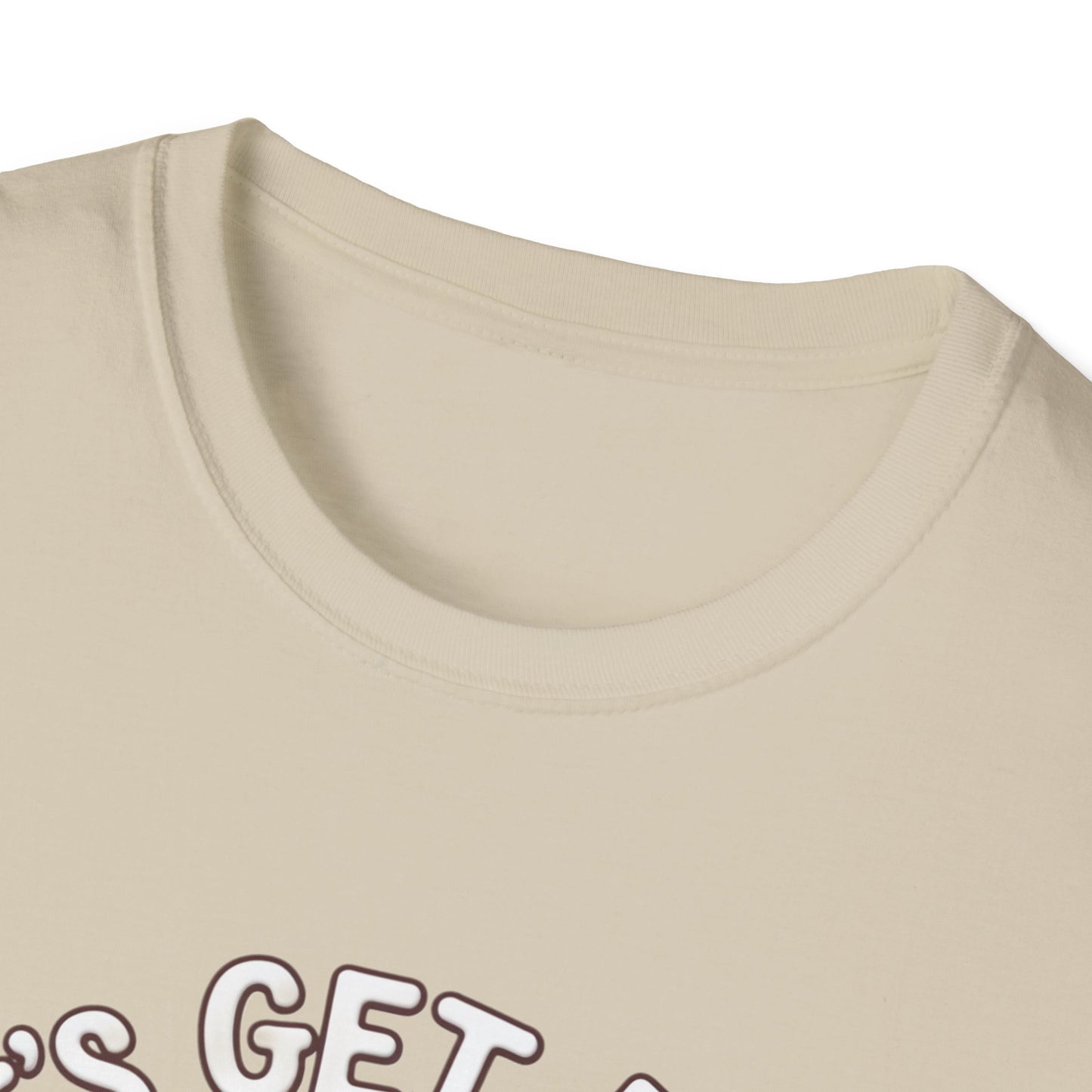 Funny Gingerbread T-Shirt, Unisex Softstyle Tee, Holiday Apparel, Christmas Gift, Baking Lover's Shirt, Let's Get Baked