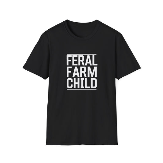Feral Farm Child Unisex Softstyle T-Shirt - Perfect for Young Farmers & Nature Lovers