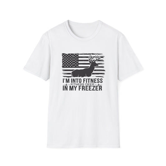 Funny Fitness Lover T-Shirt - "I’m Into Fitness, Fitness Deep in My Freezer" - Unisex Softstyle Tee