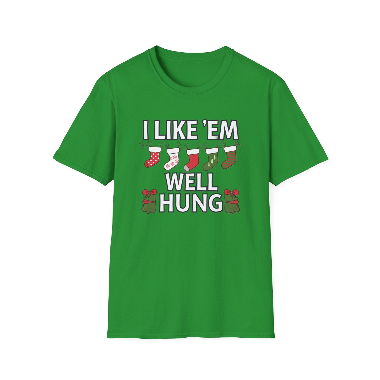 Funny Holiday T-Shirt, I Like 'Em Well Hung Shirt, Christmas Gift, Unisex Tee, Casual Wear, Humor Tee