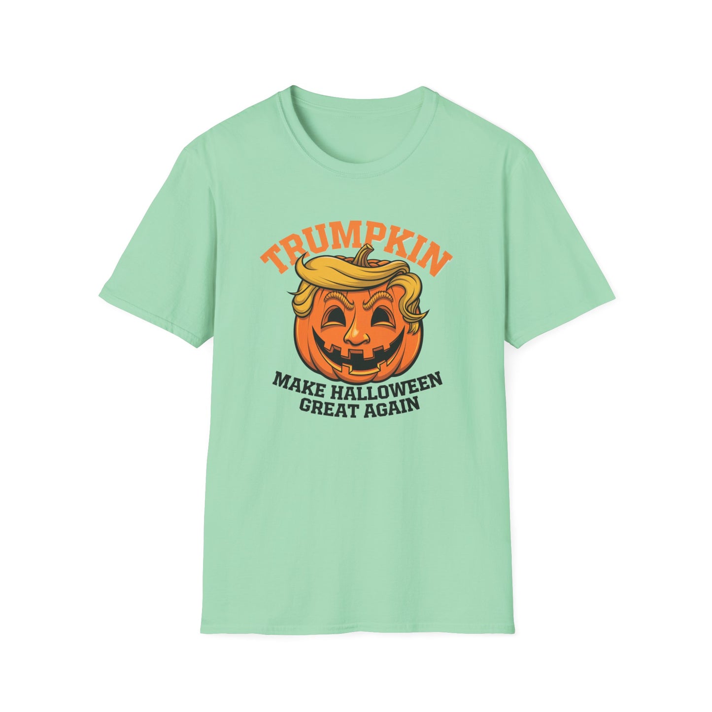 Halloween Trumpkin T-Shirt - Unisex Softstyle Tee for Fall Festivities, Party Attire, Gag Gift, Trick or Treat, Spooky Season