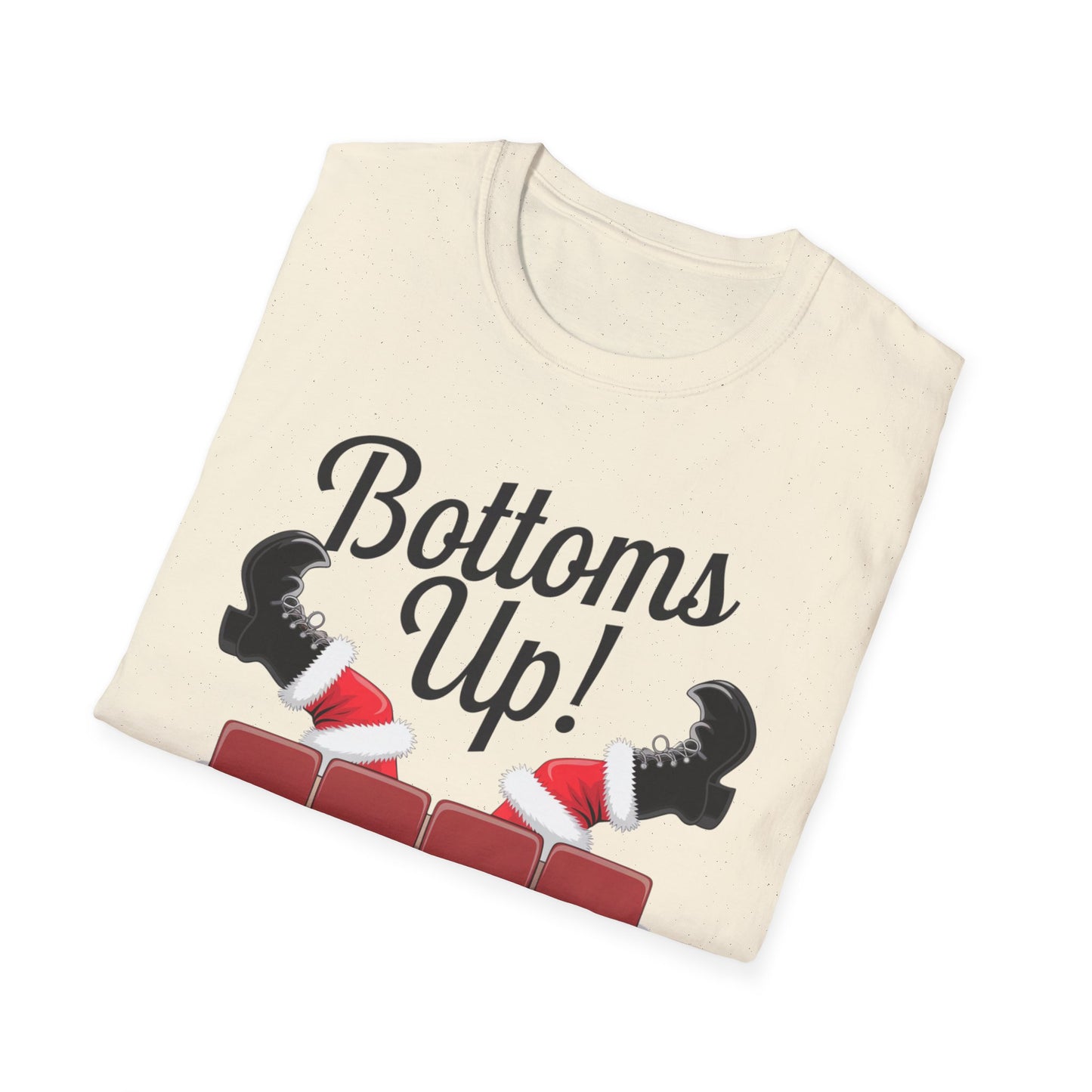 Playful Bottoms Up Unisex T-Shirt, Funny Shirt, Gift for Friends, Casual Wear, Party Apparel, Humor Tee