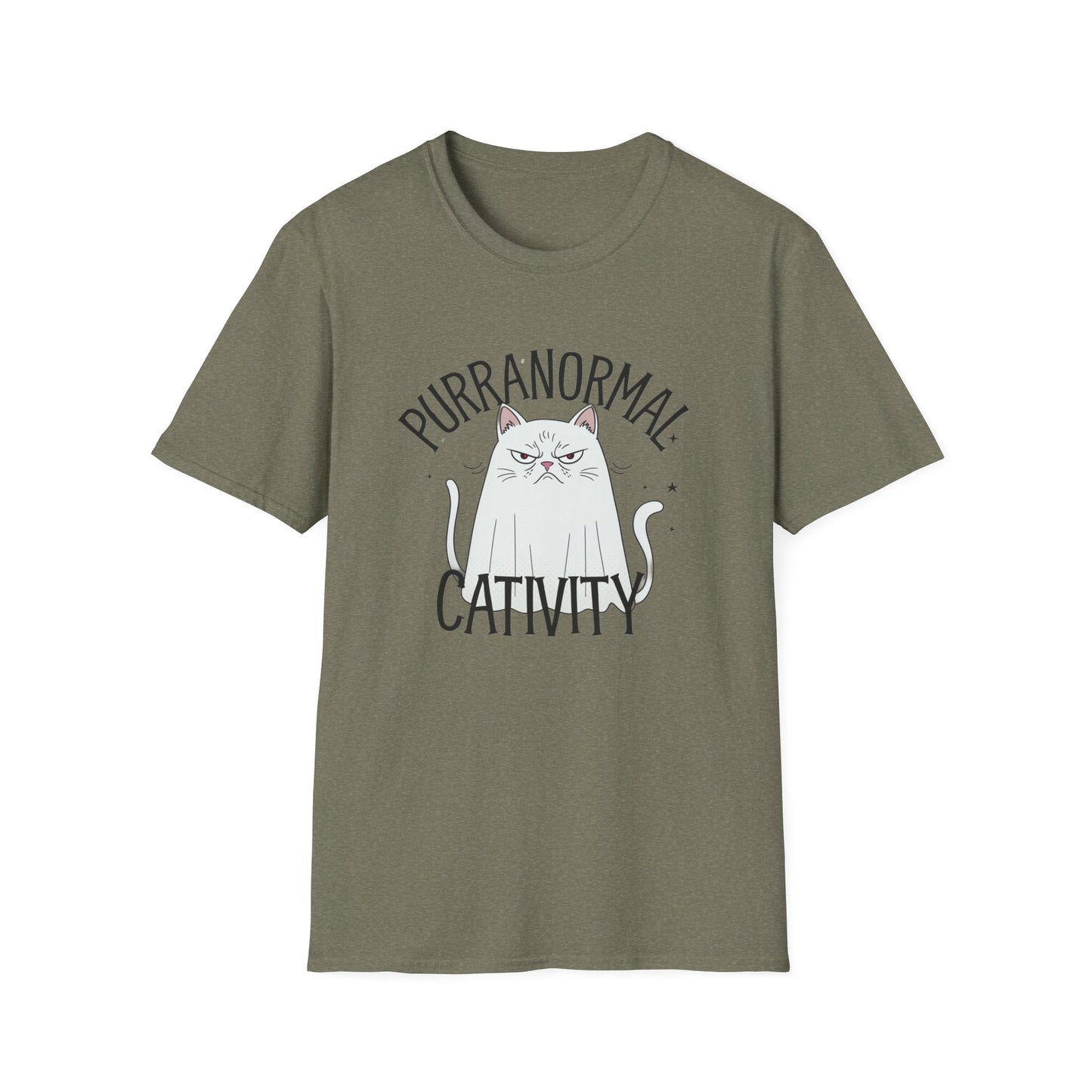 Funny Cat Tee - Purranormal Cativity T-Shirt for Cat Lovers, Gift for Pet Owners, Halloween Tee, Cozy Unisex Shirt, Cat Lover Apparel