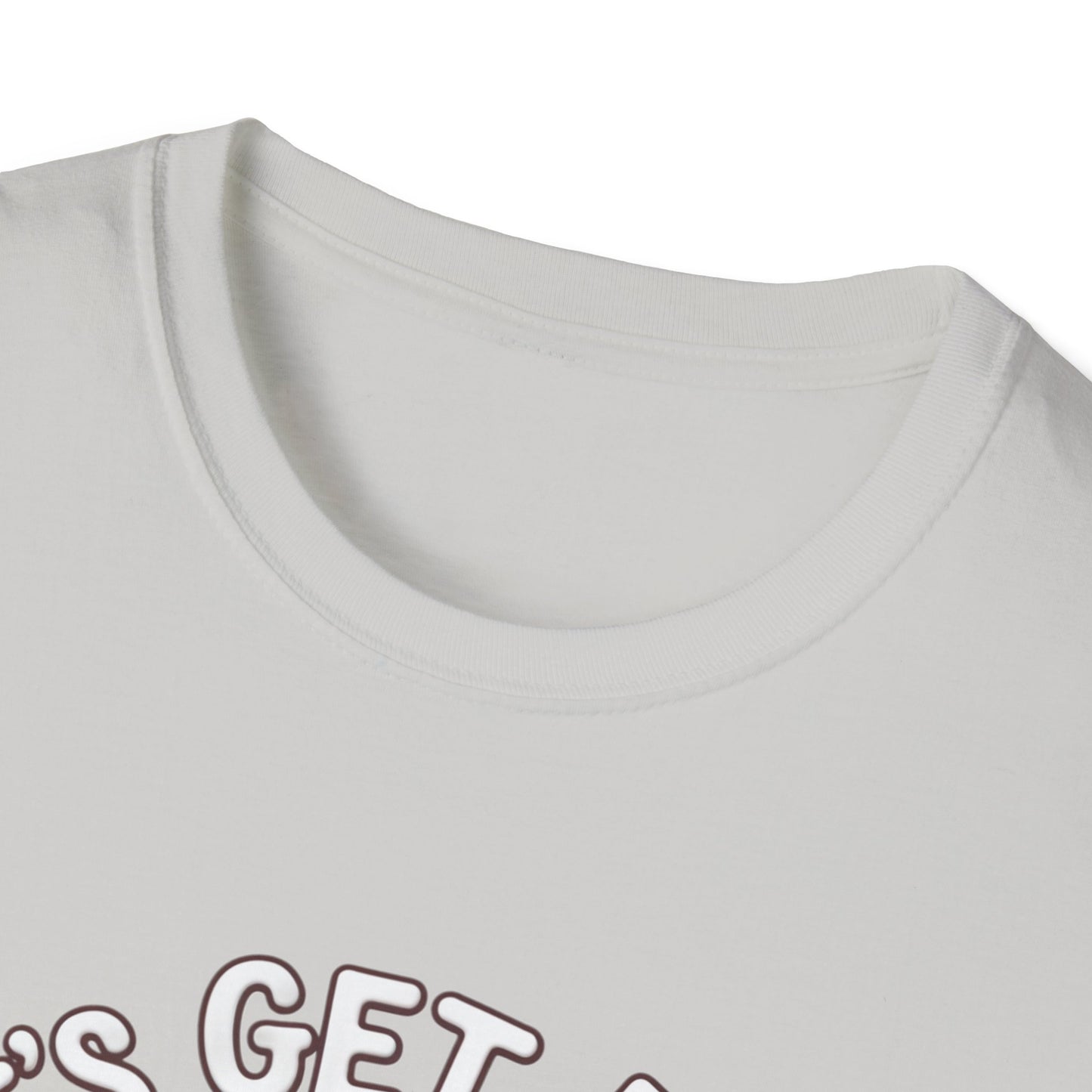 Funny Gingerbread T-Shirt, Unisex Softstyle Tee, Holiday Apparel, Christmas Gift, Baking Lover's Shirt, Let's Get Baked