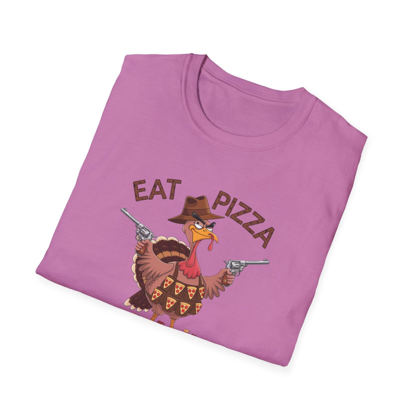 Funny Turkey Pizza Unisex T-Shirt - Perfect for Thanksgiving & Pizza Lovers