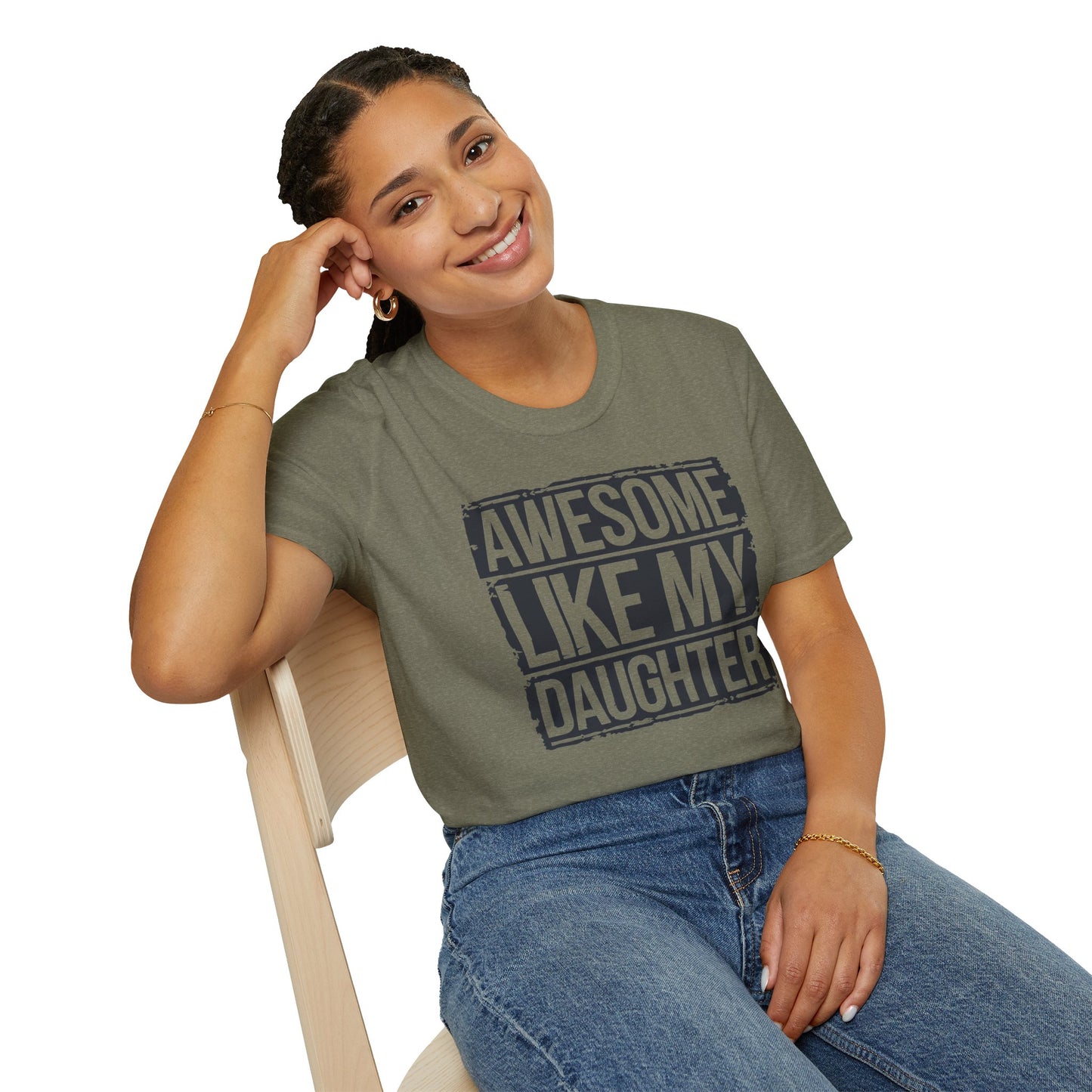 Awesome Like My Daughter Unisex Softstyle T-Shirt - Perfect Gift for Father's Day