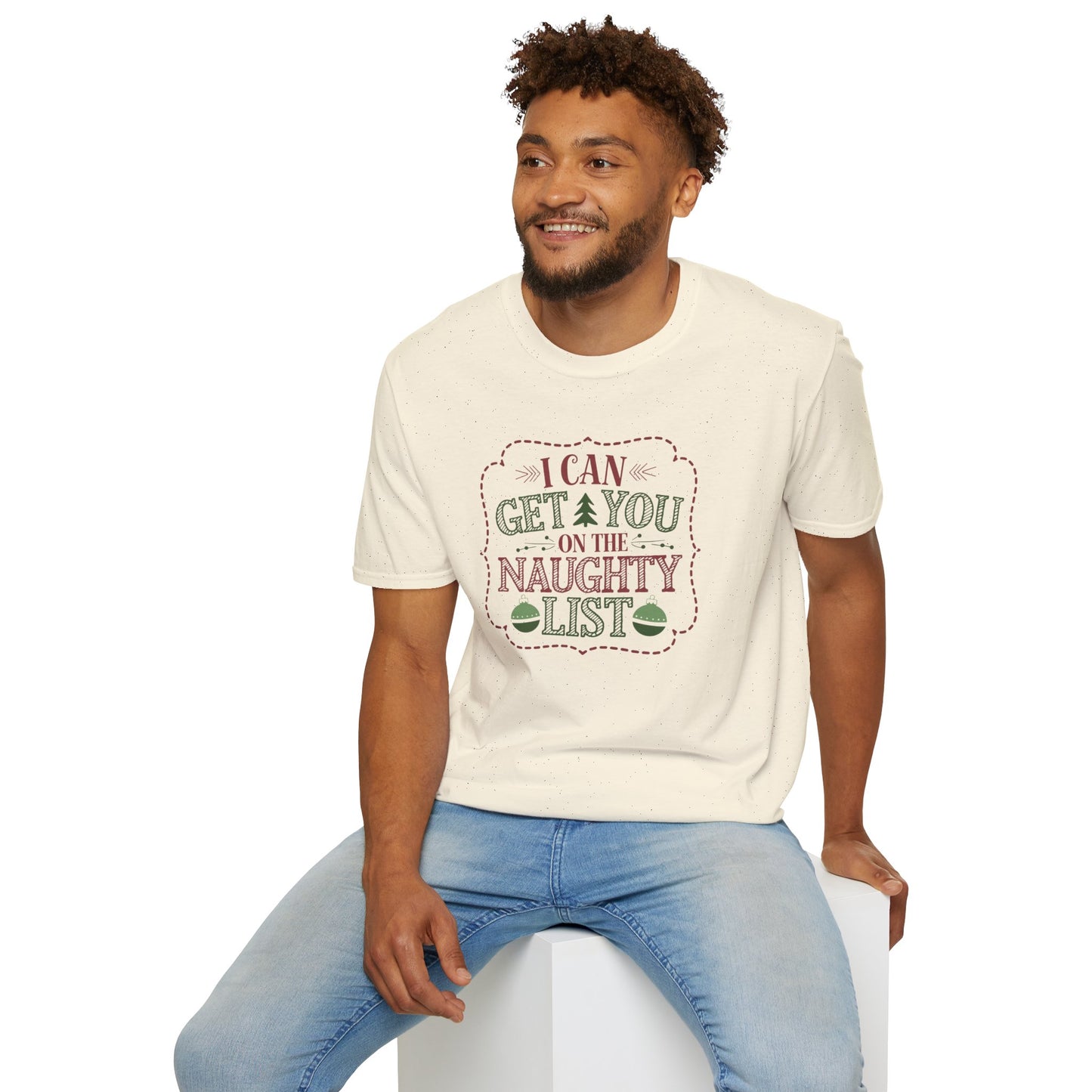 Naughty List T-Shirt | Christmas Gift, Holiday Apparel, Funny Tee, Unisex Softstyle T-Shirt, Festive Attire