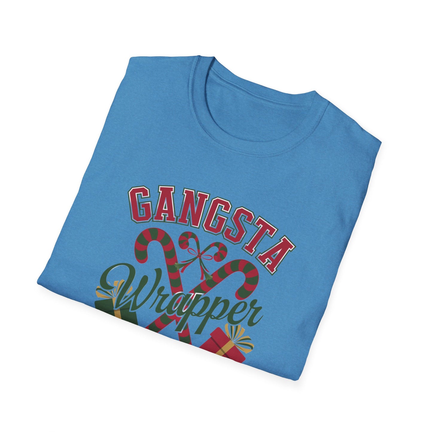 Gangsta Wrapper Unisex T-Shirt, Funny Holiday Shirt, Christmas Apparel, Gift for Him/Her, December Party Outfit, Trendy Holiday Tee