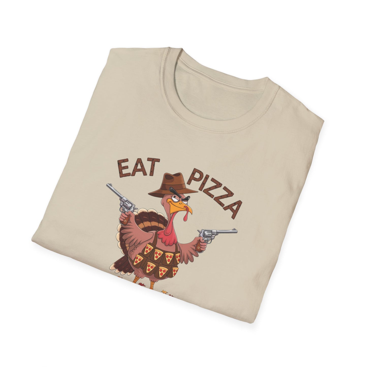 Funny Turkey Pizza Unisex T-Shirt - Perfect for Thanksgiving & Pizza Lovers