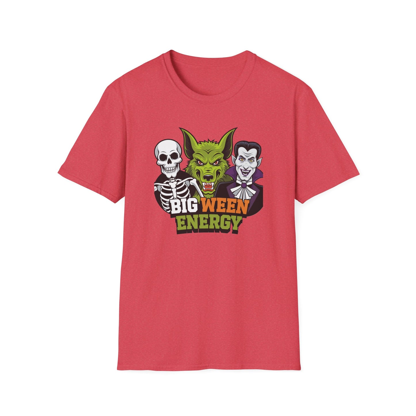 Halloween Graphic Tee, Big Ween Energy Shirt, Unisex Softstyle T-Shirt, Spooky Season Apparel, Fun Halloween Costume Top