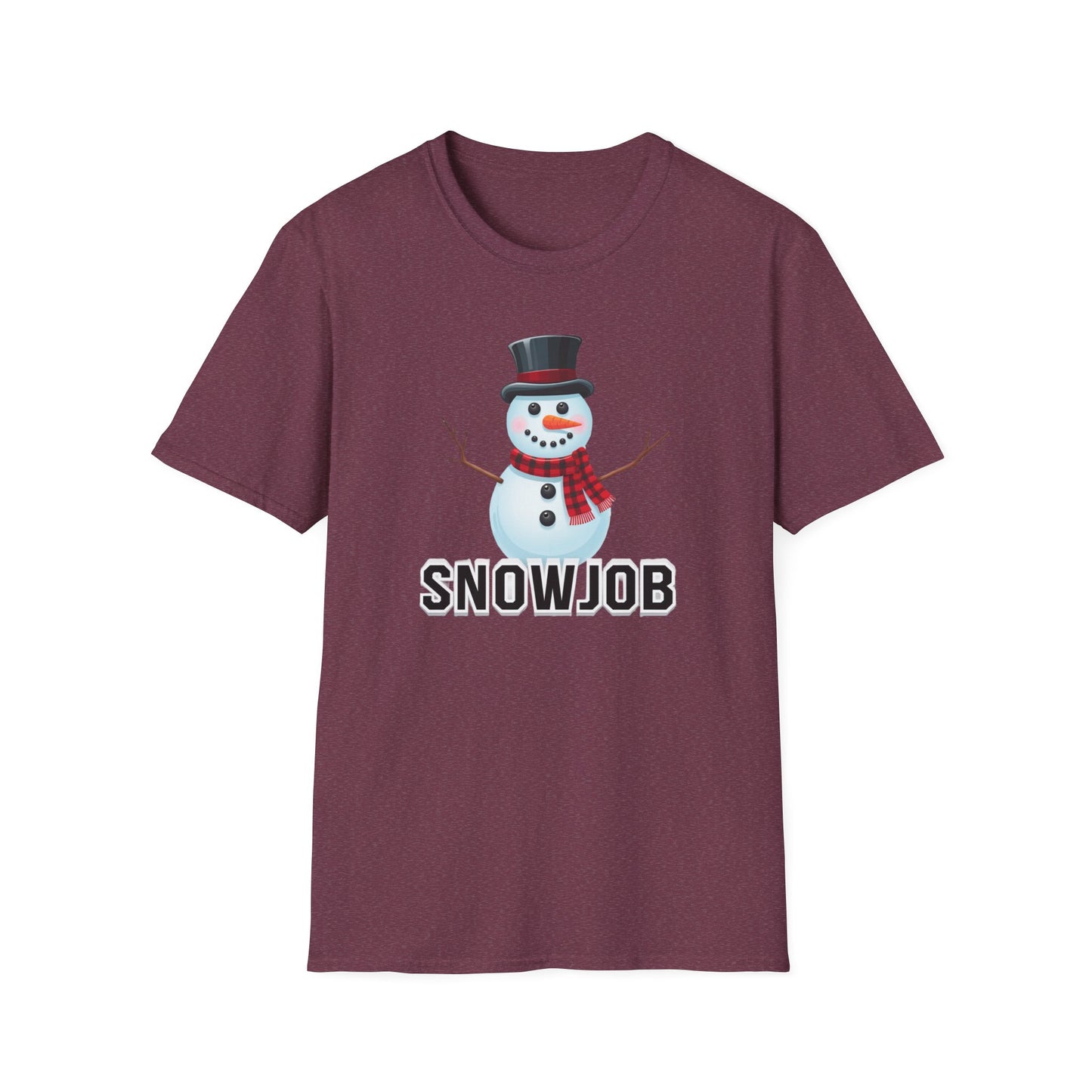 Funny Holiday Unisex T-Shirt, Winter Humor Tee, Christmas Gift, Snowman Design, Snowjob Shirt, Seasonal Apparel