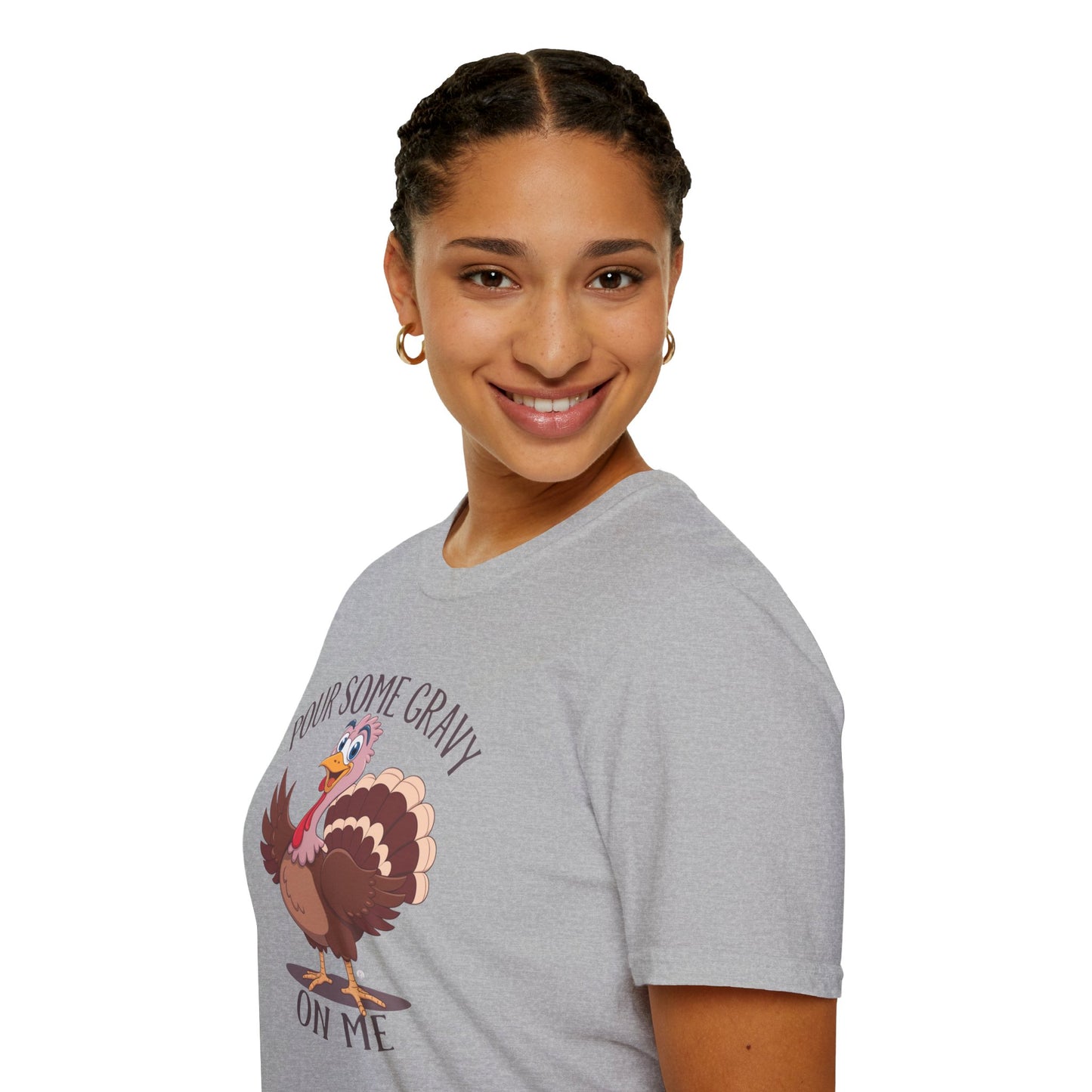 Funny Thanksgiving Turkey T-Shirt - "Pour Some Gravy On Me"