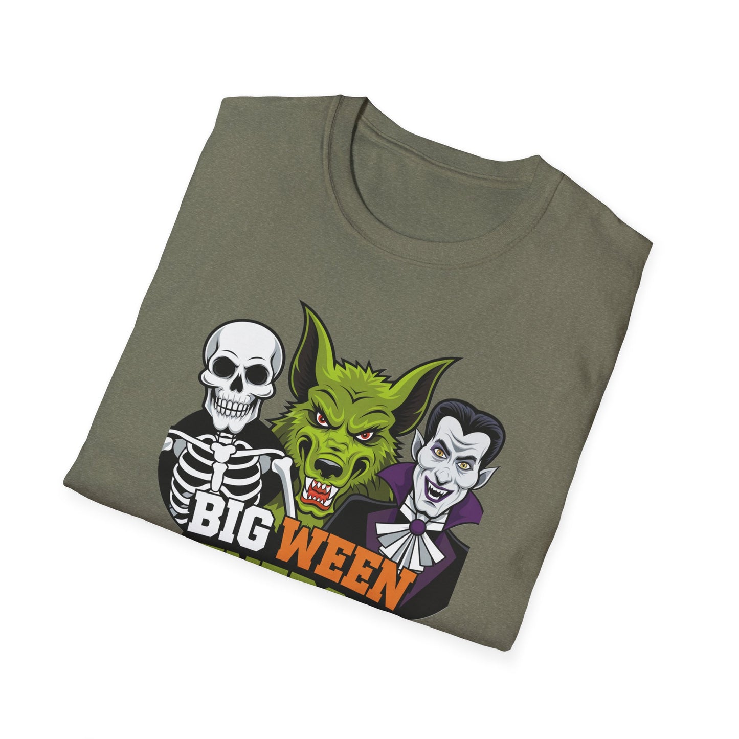 Halloween Graphic Tee, Big Ween Energy Shirt, Unisex Softstyle T-Shirt, Spooky Season Apparel, Fun Halloween Costume Top
