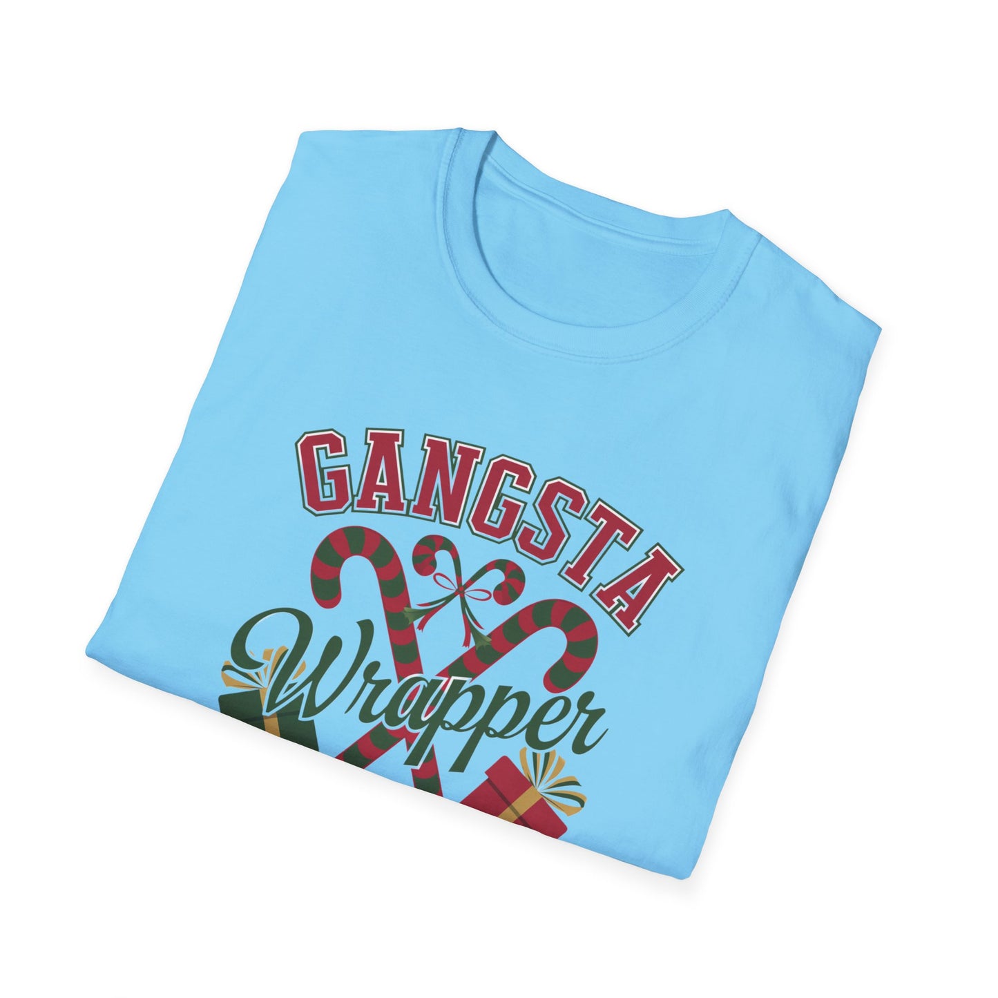 Gangsta Wrapper Unisex T-Shirt, Funny Holiday Shirt, Christmas Apparel, Gift for Him/Her, December Party Outfit, Trendy Holiday Tee